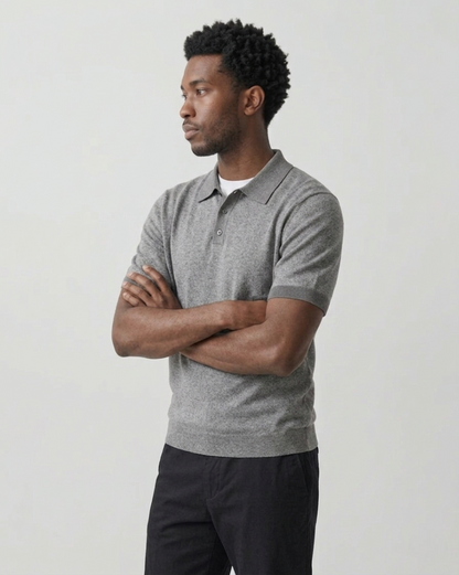 Silk Linen Polo Shirt