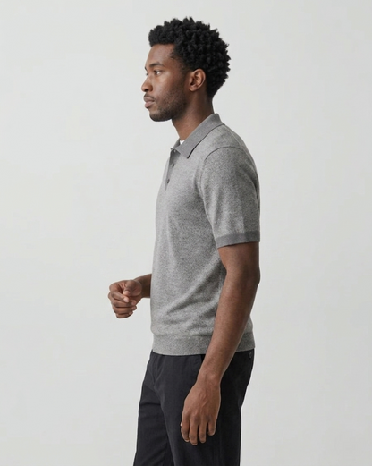 Silk Linen Polo Shirt