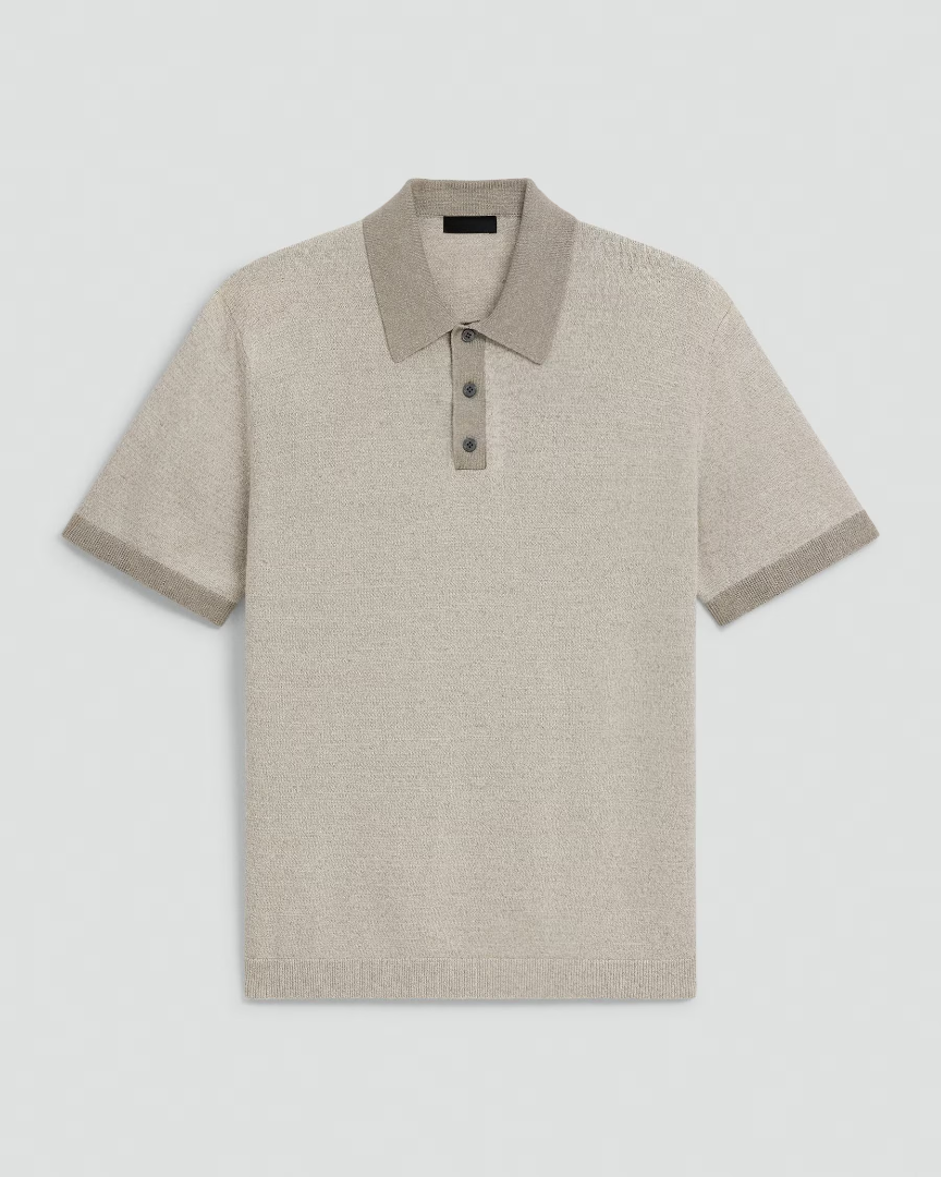 Silk Linen Polo Shirt