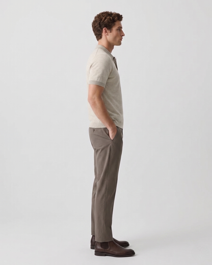 Silk Linen Polo Shirt
