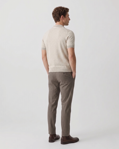Silk Linen Polo Shirt