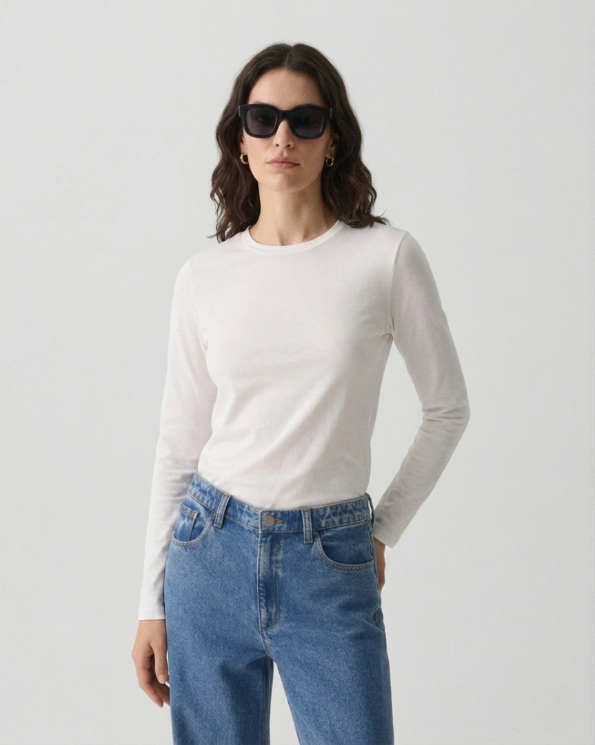 Long-Sleeve Tee in Organic Cotton