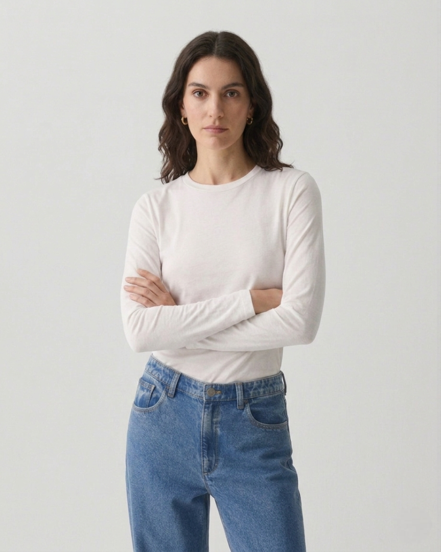 Long-Sleeve Tee in Organic Cotton